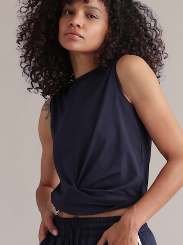 Top 'Cropped' di Hey Honey in blu: frontale