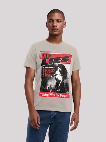 T-Shirt 'Guns N' Roses Lies' F4NT4STIC en beige : devant