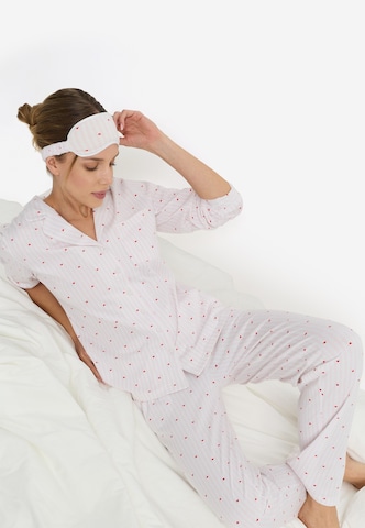 Pijama de la VIVANCE by LASCANA pe alb