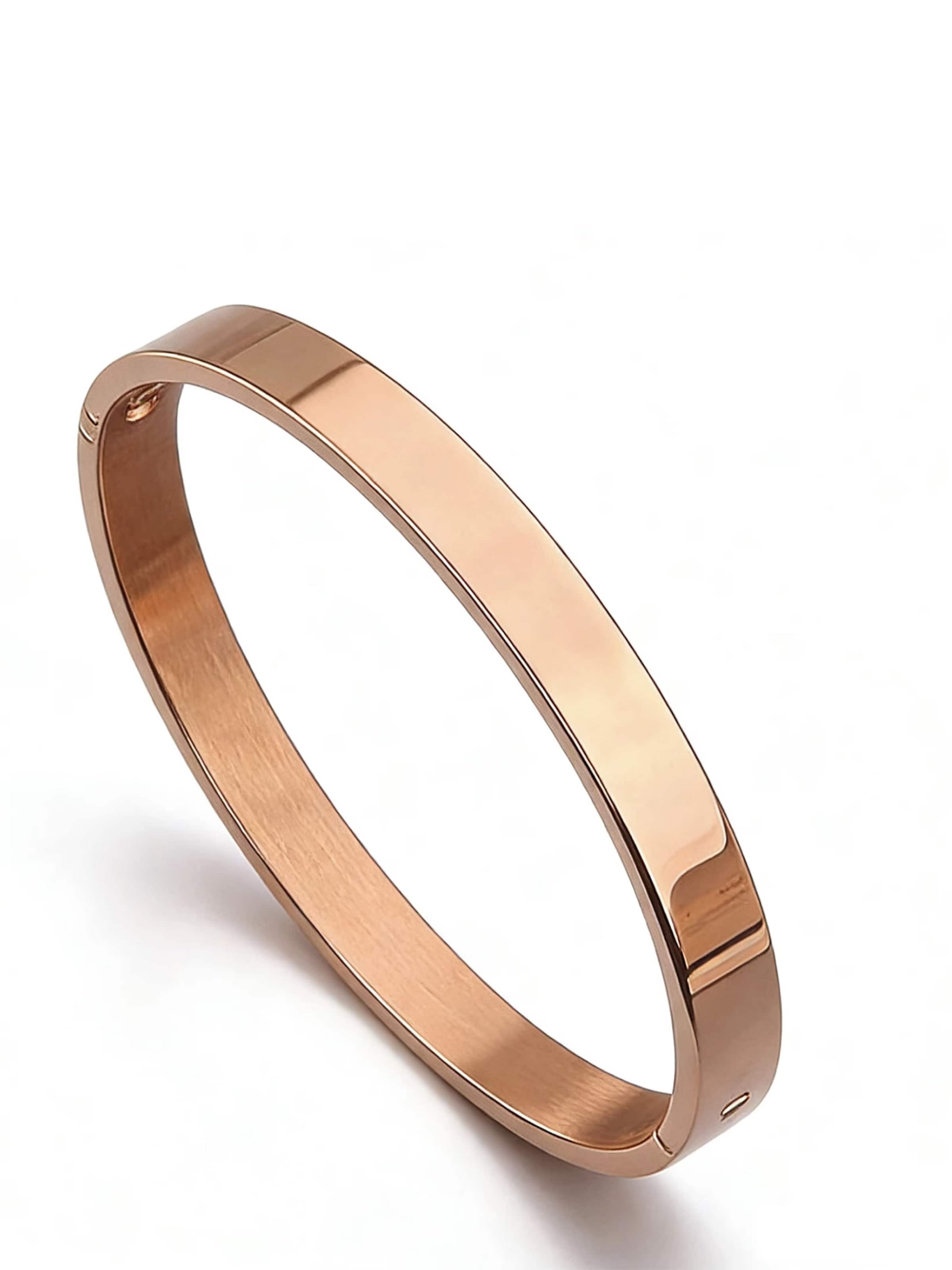 Staufergold Bracelet 'Armreif „Pure“ – Minimalistischer Edelstahl-Bangle' in Gold: front