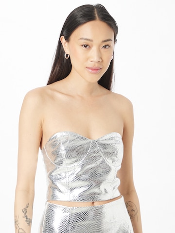 4th & Reckless Top 'PHILO' in Silver: front