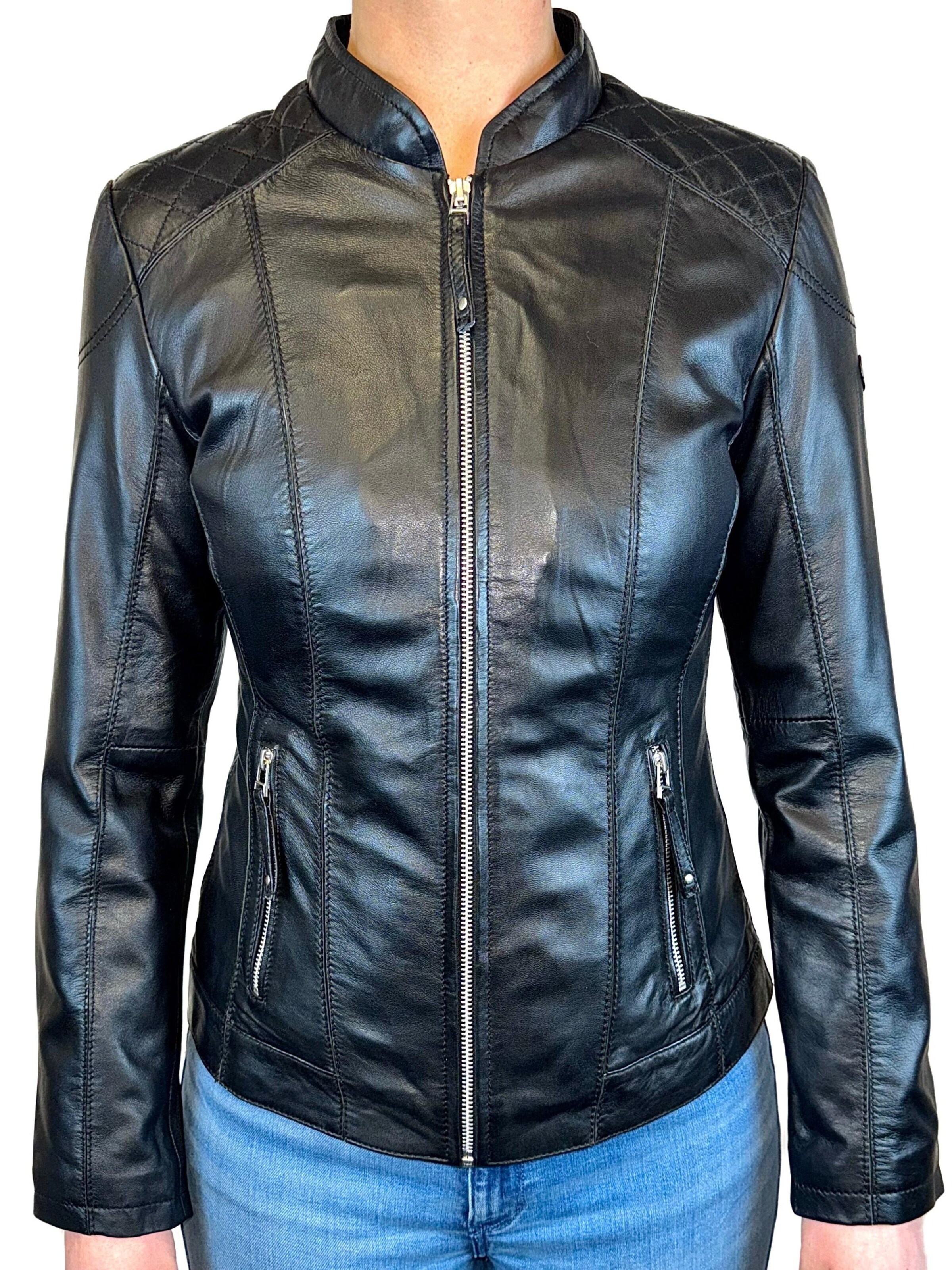 Veste mi-saison 'Adele' CABRINI en noir : devant