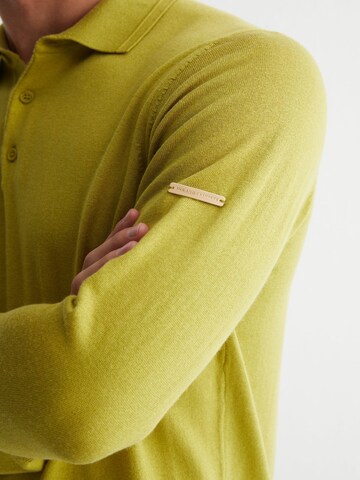 SILK & CASHMERE Knit cardigan in Yellow