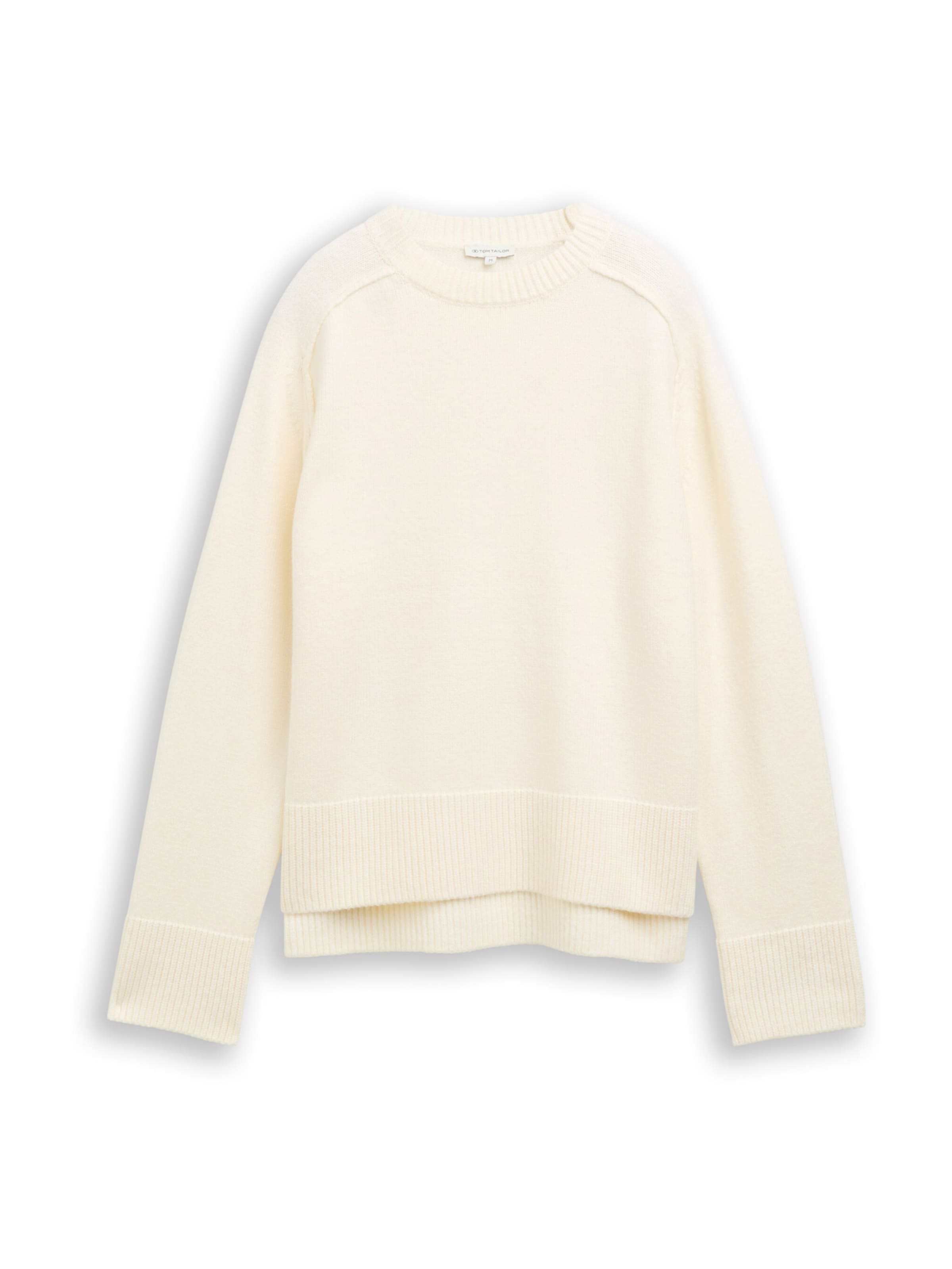 balts TOM TAILOR Džemperis: no priekšpuses