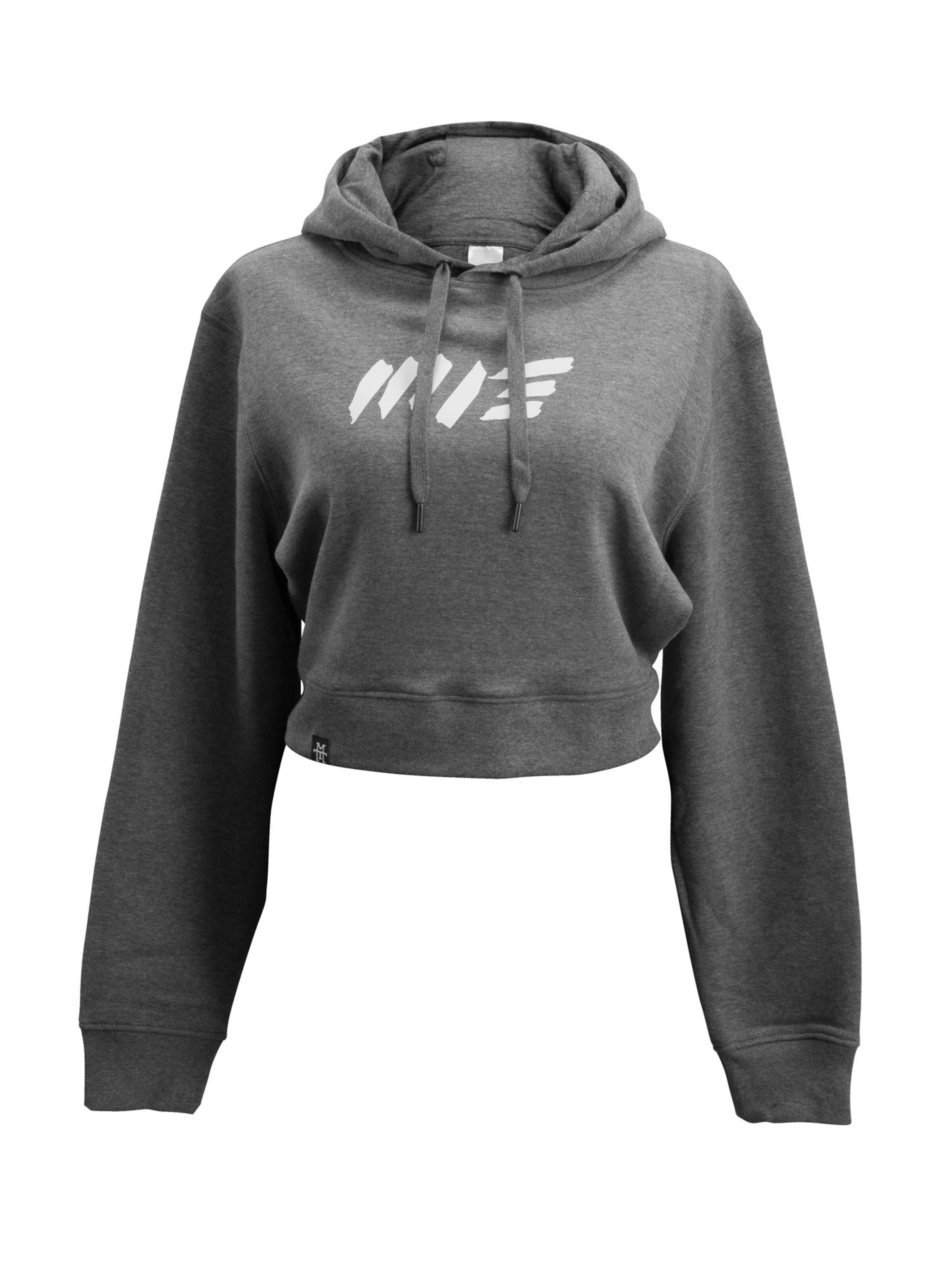 Manufaktur13 Sweatshirt 'Crop Hoodie' in Grey: front