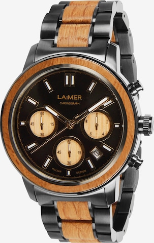 LAiMER Analog Watch 'Marco' in Silver: front