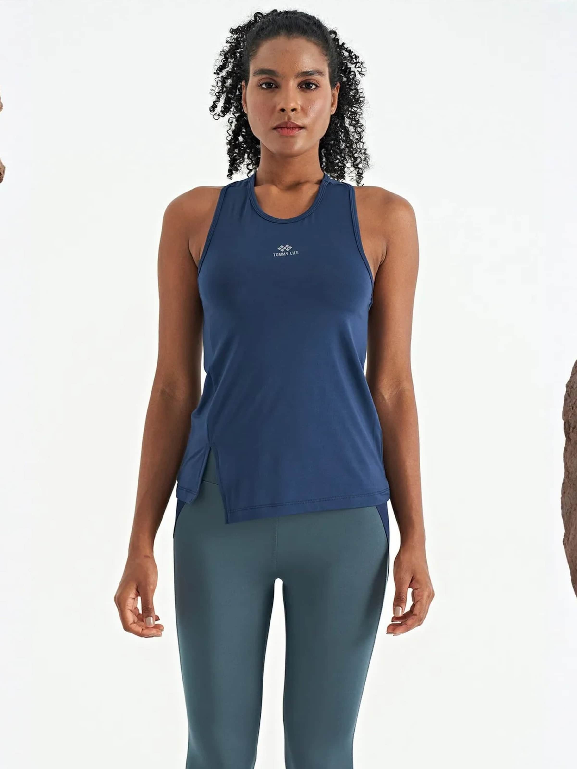 Tommy Life - Top desportivo em azul: frente