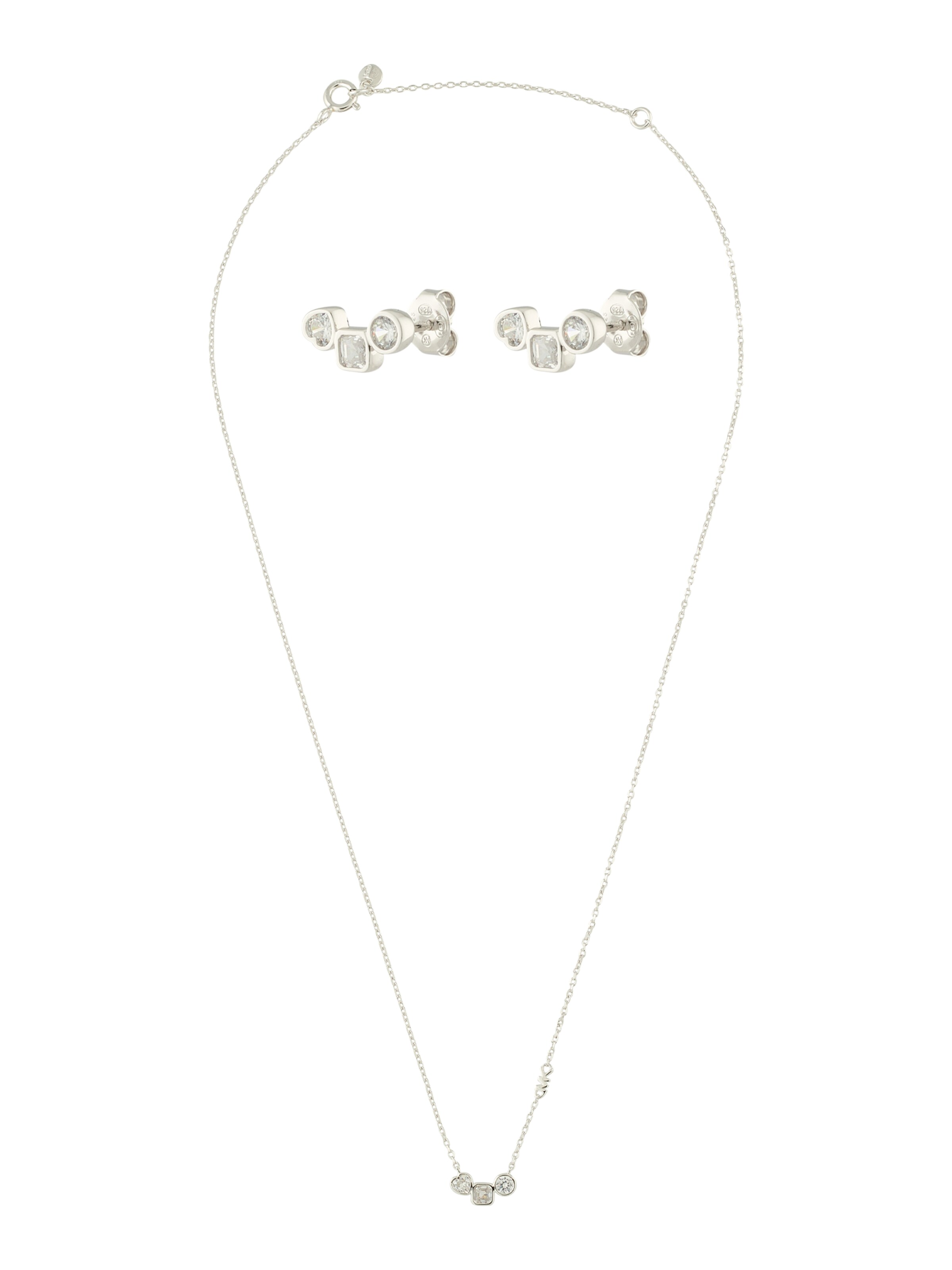 MICHAEL Michael Kors Комплект бижута 'BRILLIANCE' в сребърно: отпред