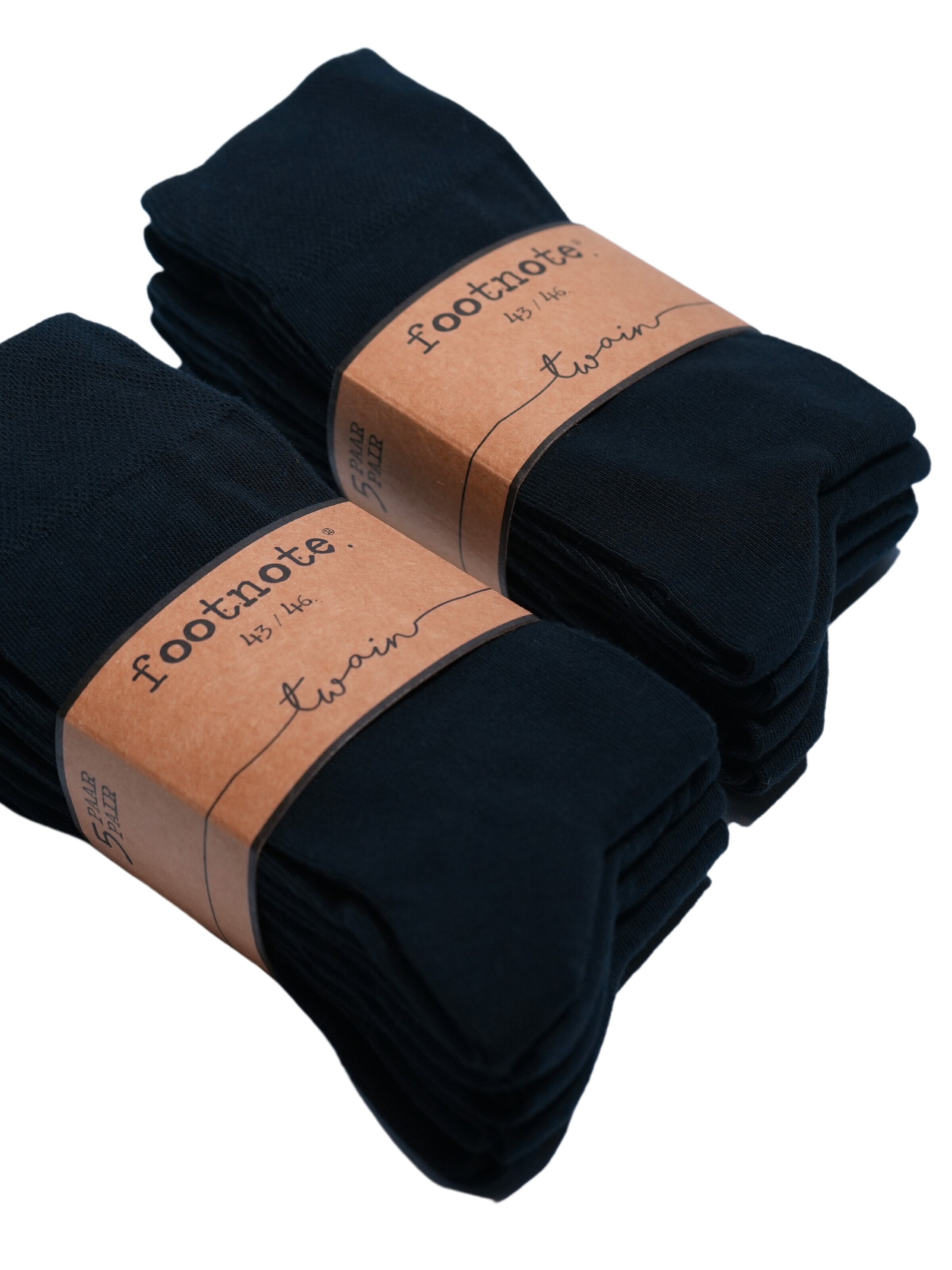 footnote Socken in Schwarz
