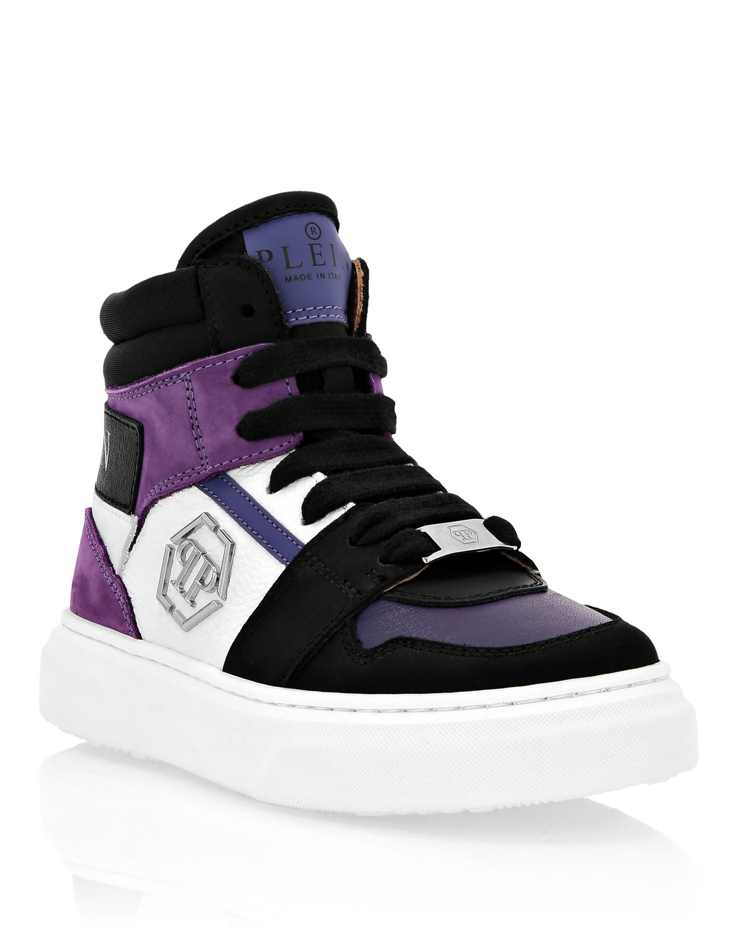 Philipp Plein - Zapatillas deportivas 'Hexagon' en lila: frente