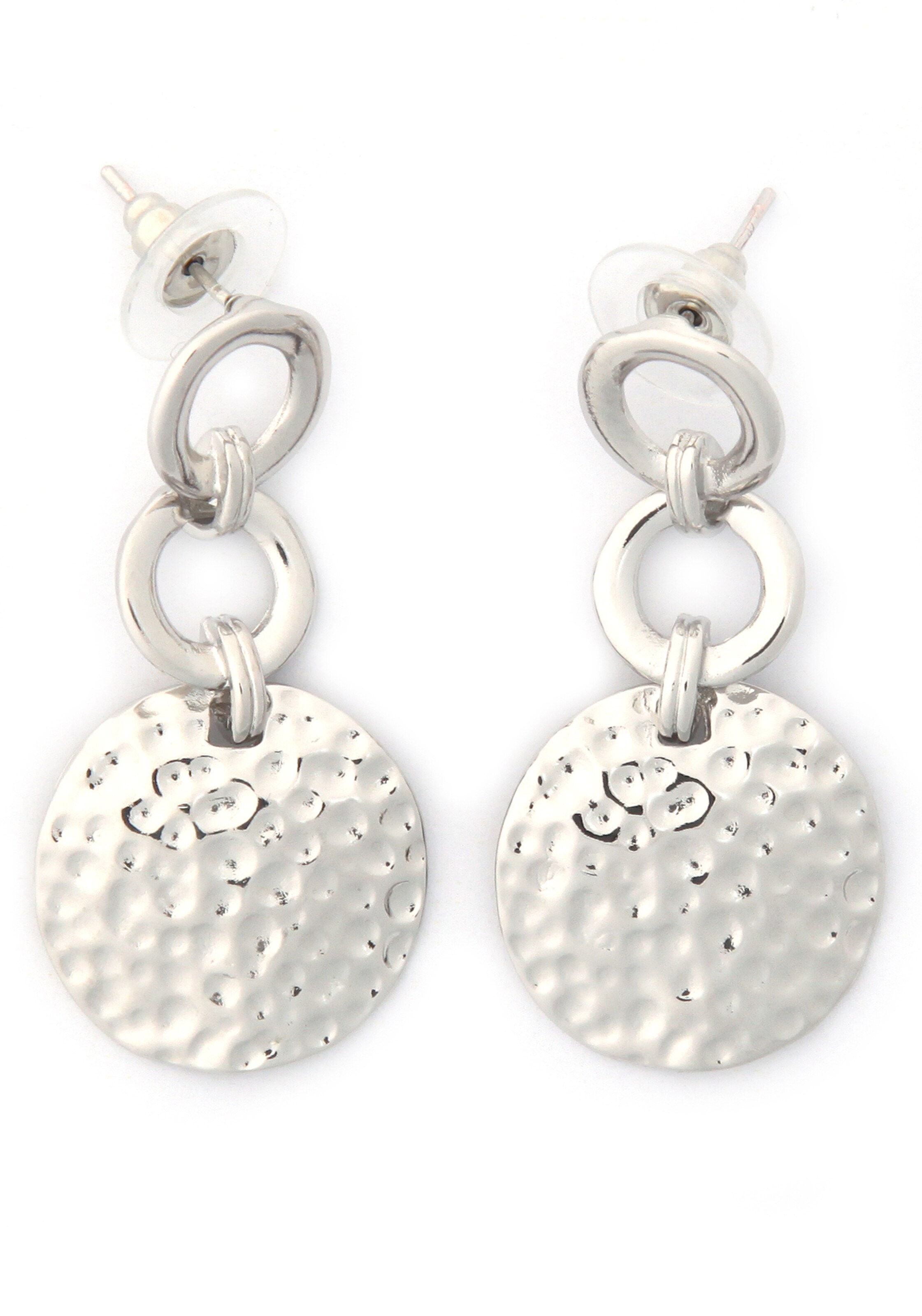 J. Jayz Earrings in Silver: front
