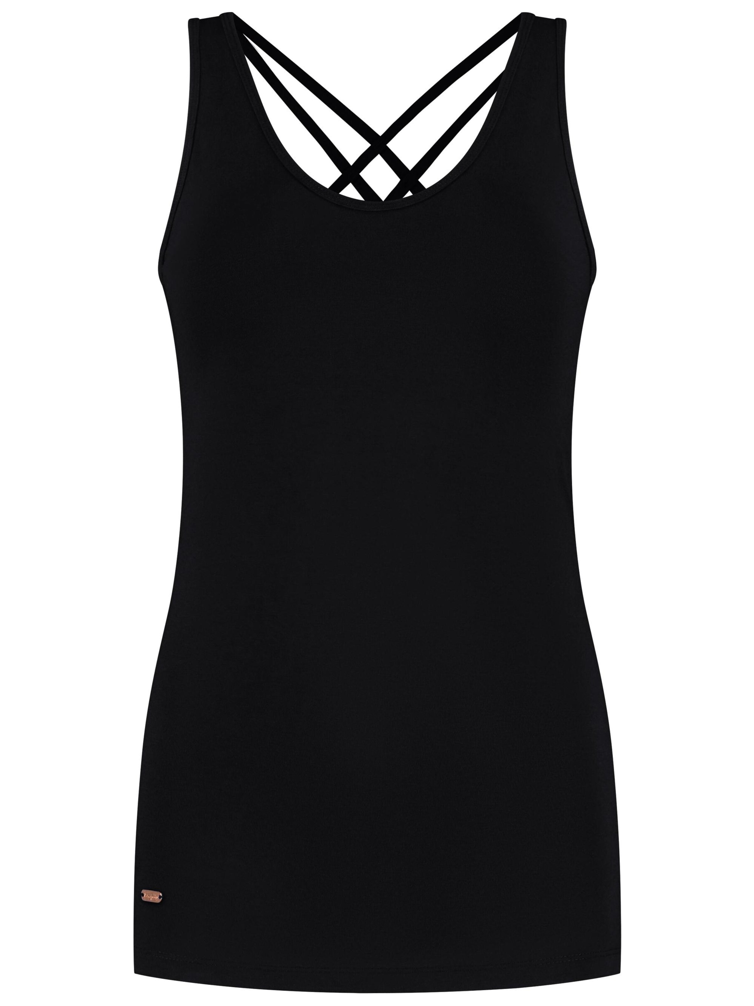 Urban Goddess Yoga & Activewear Sporttop 'Lyrais' in Schwarz: Vorderseite