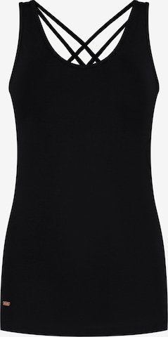 Urban Goddess Yoga & Activewear Sporttop 'Lyrais' in Schwarz: Vorderseite