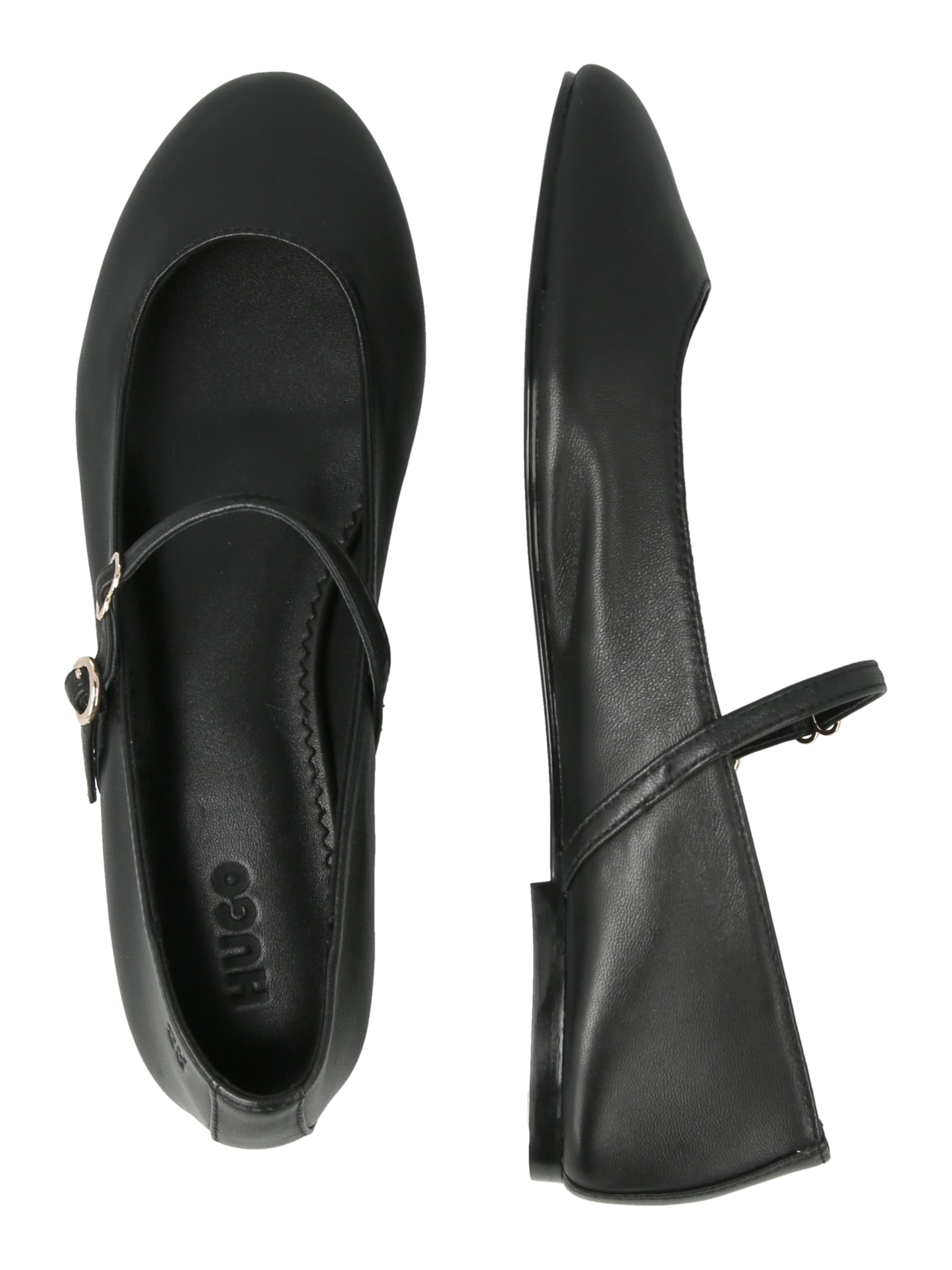 Balerini cu curea glezna 'Tylia' de la HUGO pe negru