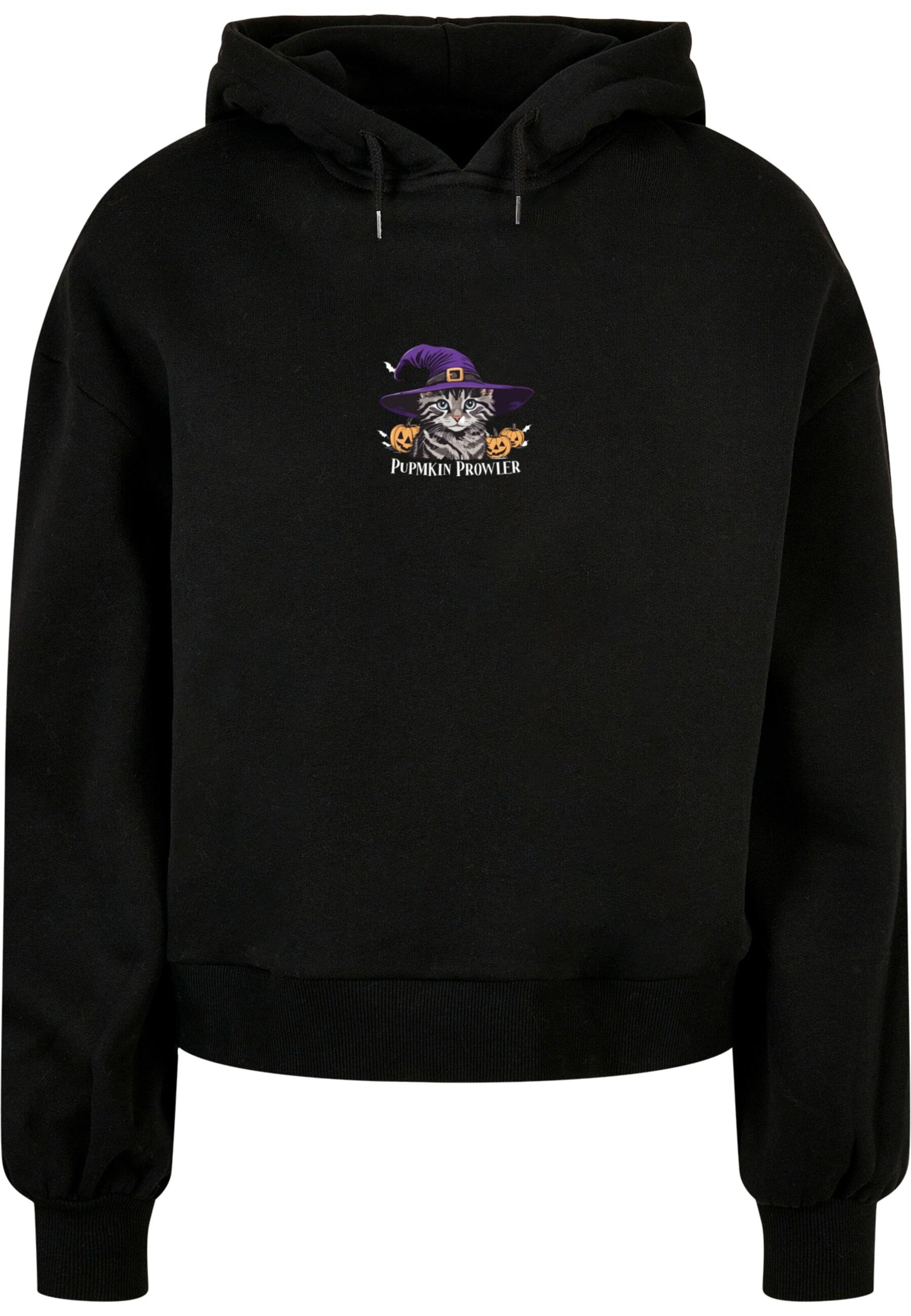 Merchcode Sweatshirt 'Halloween - Pumpkin Prowler' in Schwarz: Vorderseite