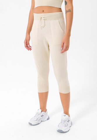 Effilé Pantalon de sport 'Capri' Felix Hardy en beige