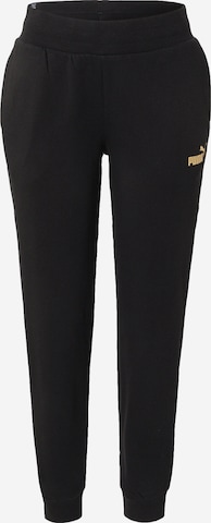 PUMA Tapered Sportbroek in Zwart: voorkant