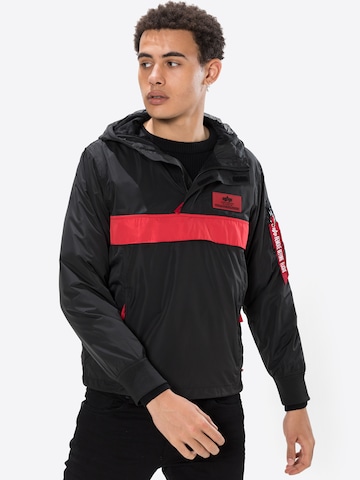 ALPHA INDUSTRIES Performance Jacket 'Defense Anorak' in Black: front