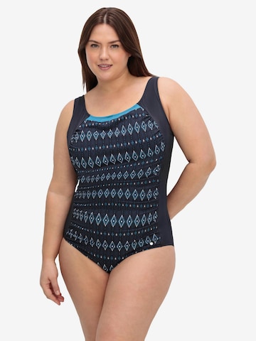 SHEEGO Bustier Badeanzug in Blau: predná strana