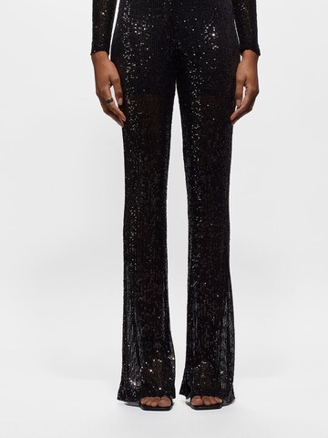 Bootcut Pantalon 'Hazel' Young Poets en noir : devant