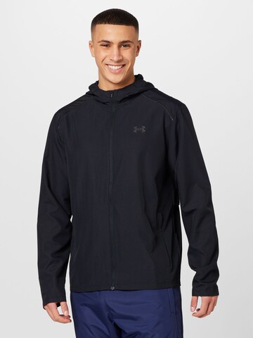 UNDER ARMOUR Athletic Jacket in Black: front