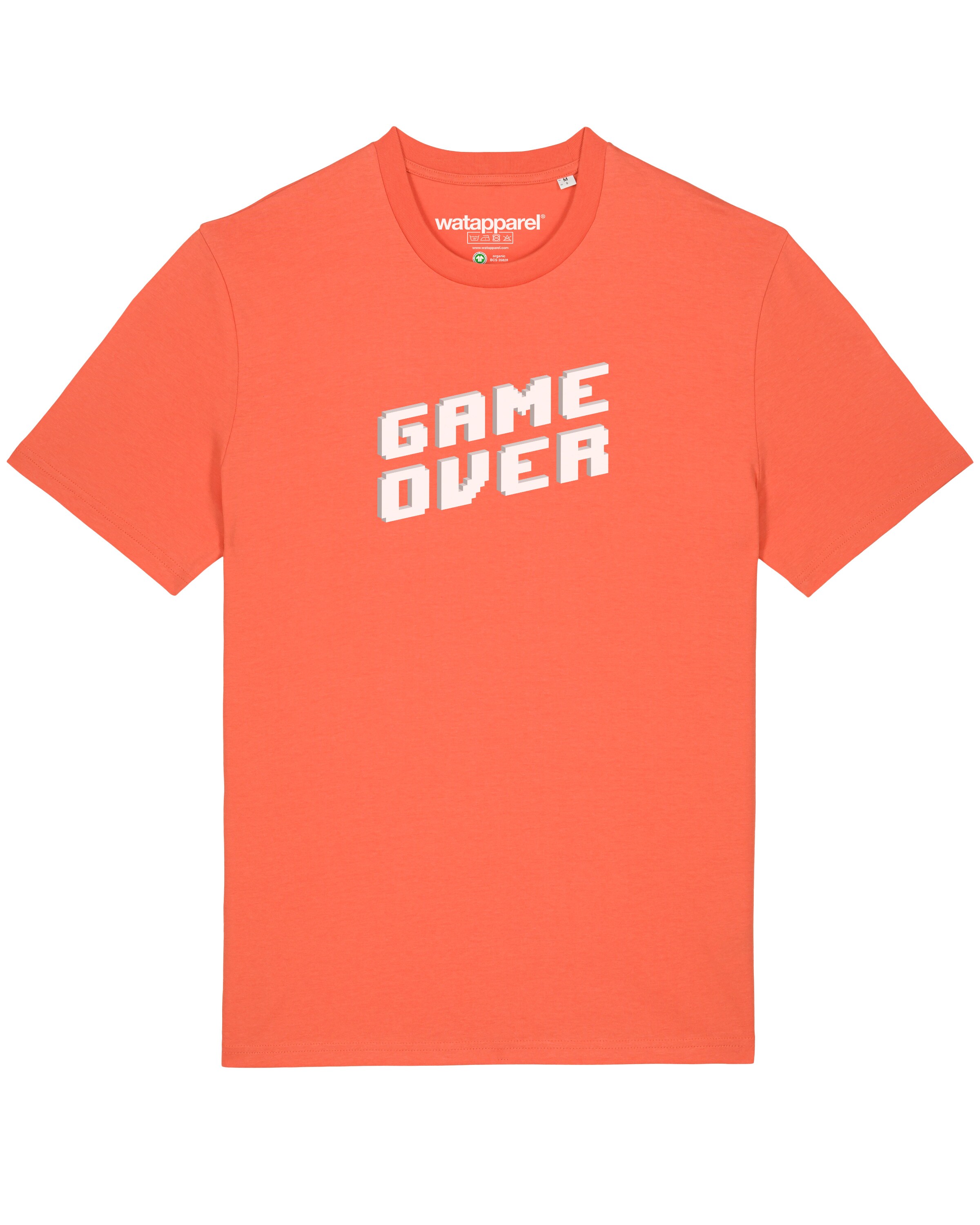 Watapparel Shirt 'Game Over' in Orange: Vorderseite