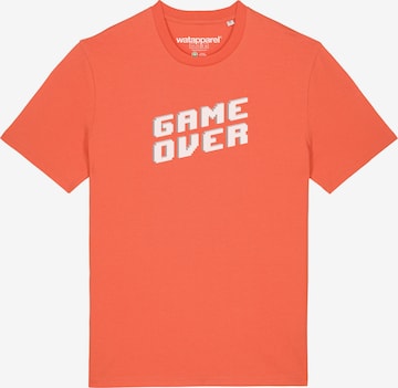 Watapparel Shirt 'Game Over' in Oranje: voorkant