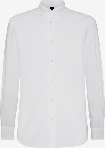 Comfort fit Camicia di Boggi Milano in bianco: frontale