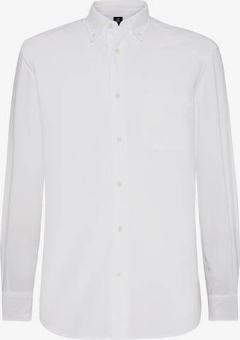 Boggi Milano Comfort fit Button Up Shirt in White: front