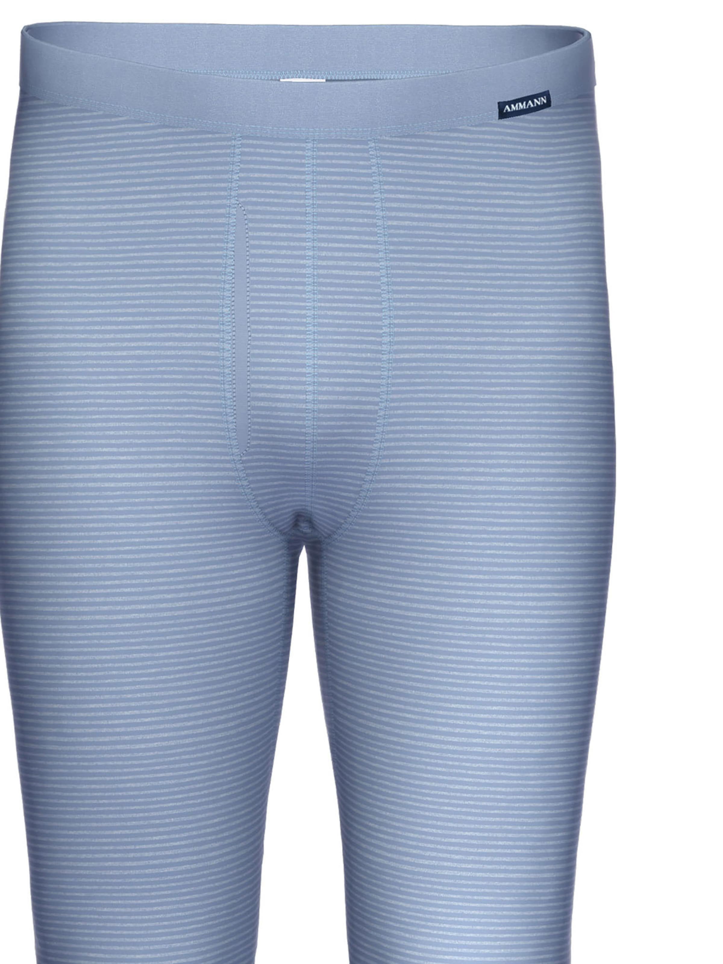 Ammann Long Johns 'Day Classic / Jeans Feinripp' in Blue