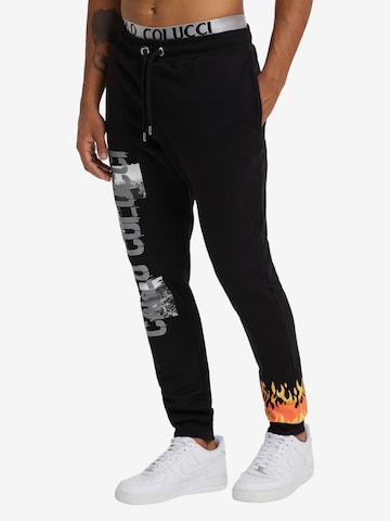 Carlo Colucci Tapered Pants 'Cirillo' in Black: front