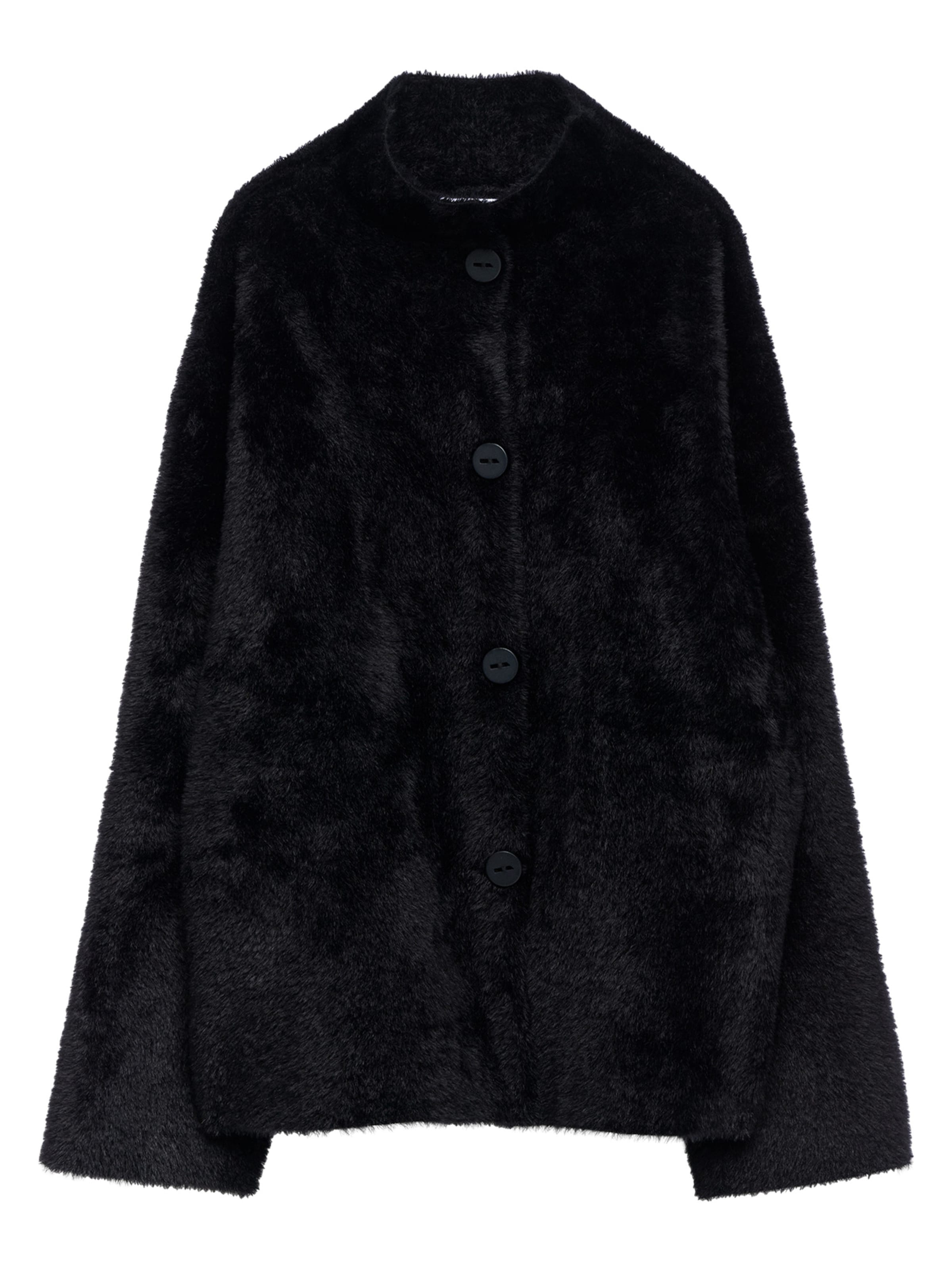 Adolfo Dominguez Плетена жилетка в черно: отпред