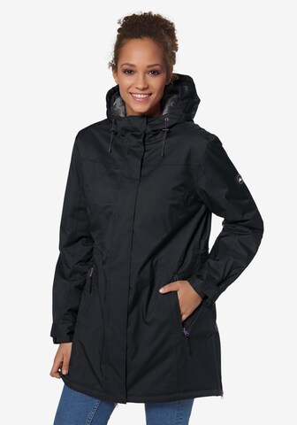 POLARINO Raincoat in Black: front