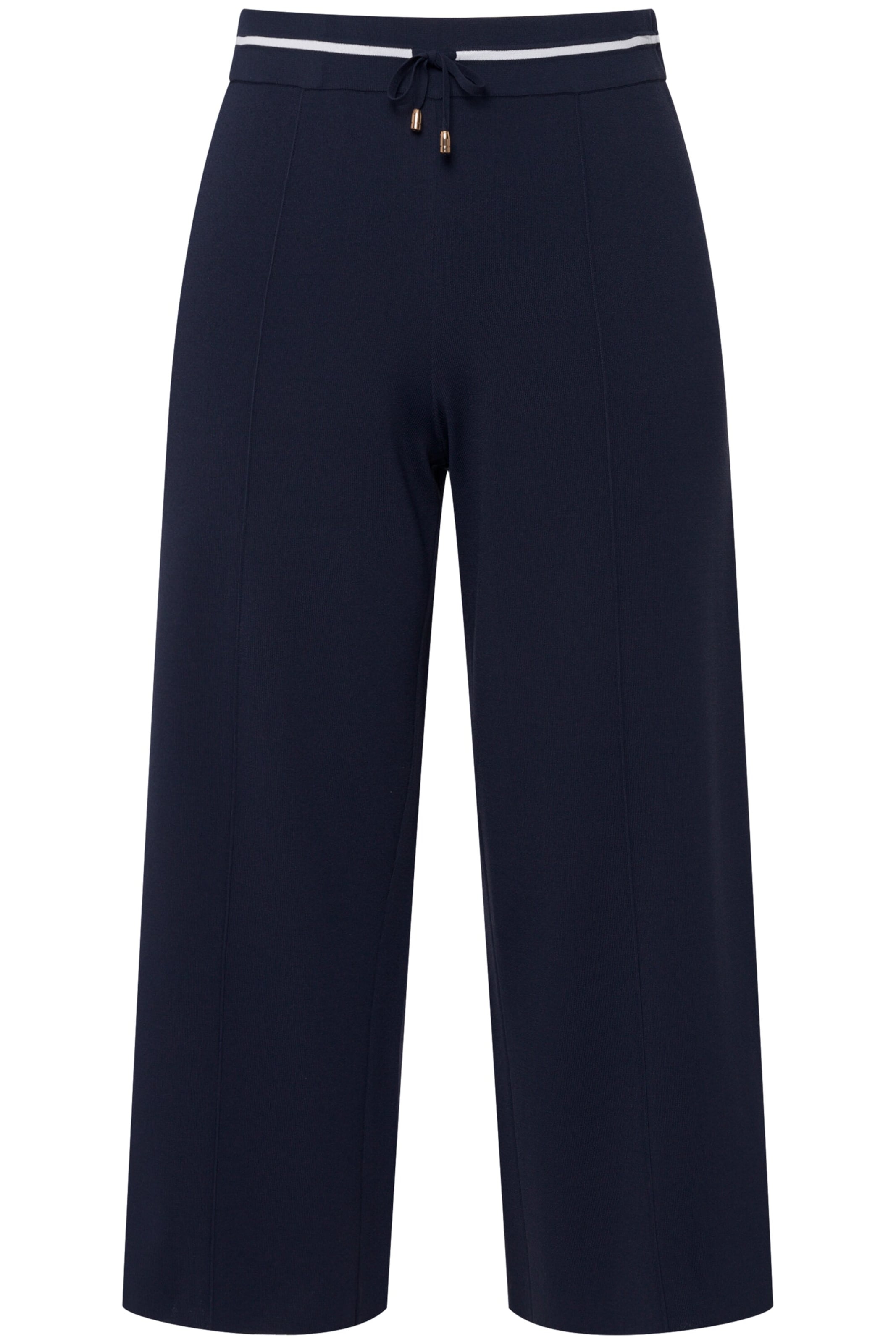 Ulla Popken Wide Leg Hose in Blau: Vorderseite