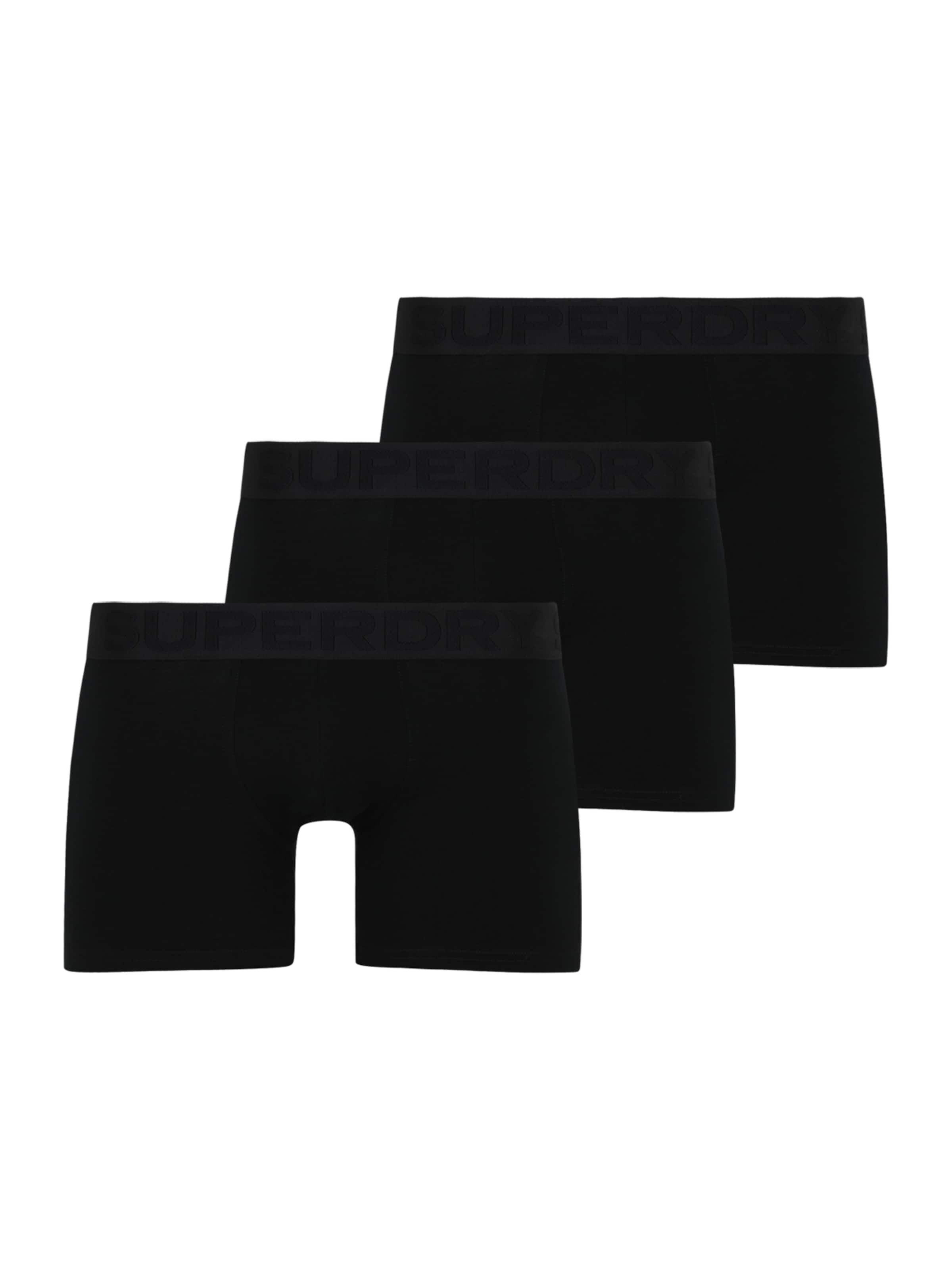 melns Superdry Bokseršorti: no priekšpuses