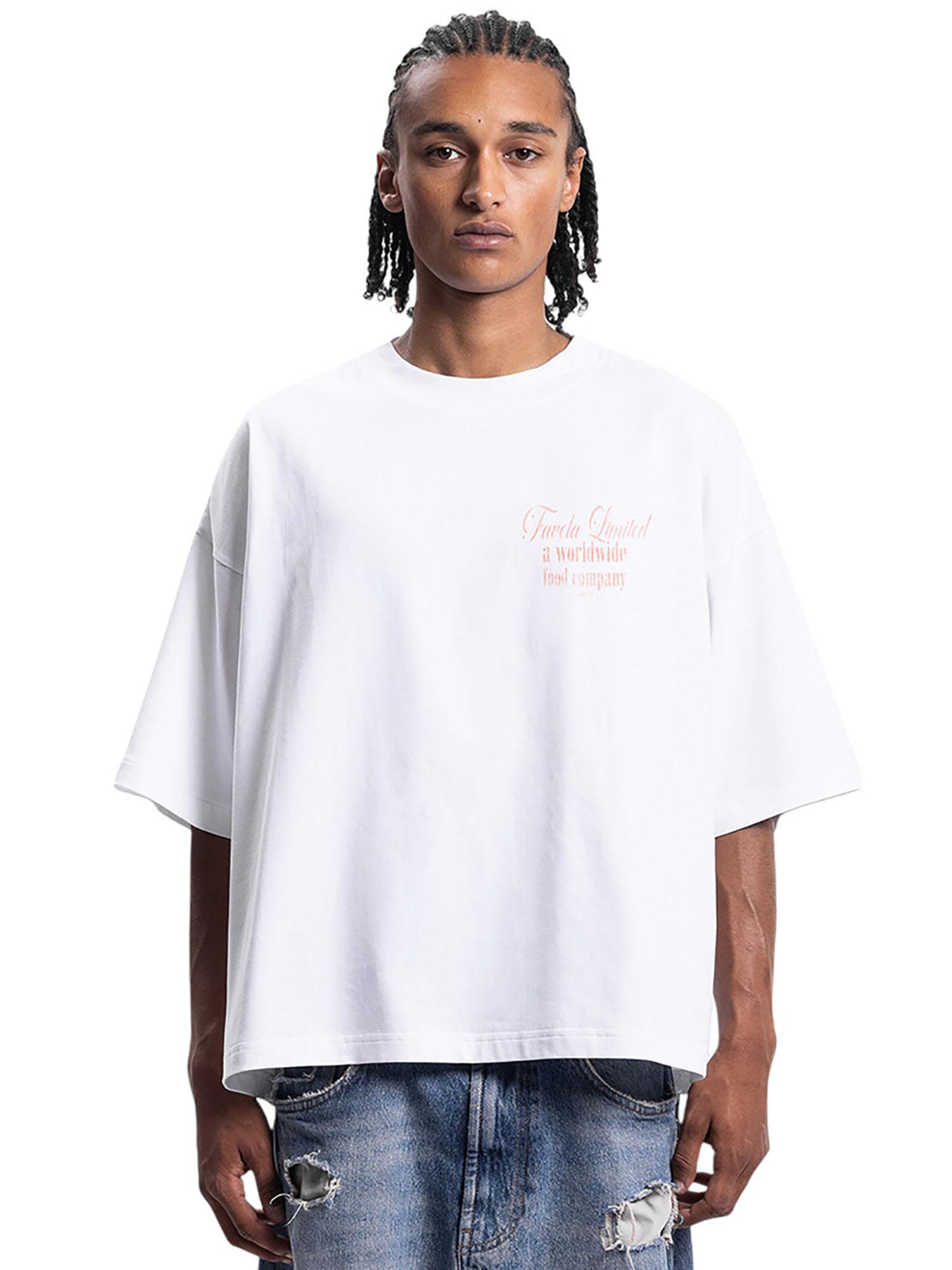 FAVELA Shirt 'Melon' in White: front