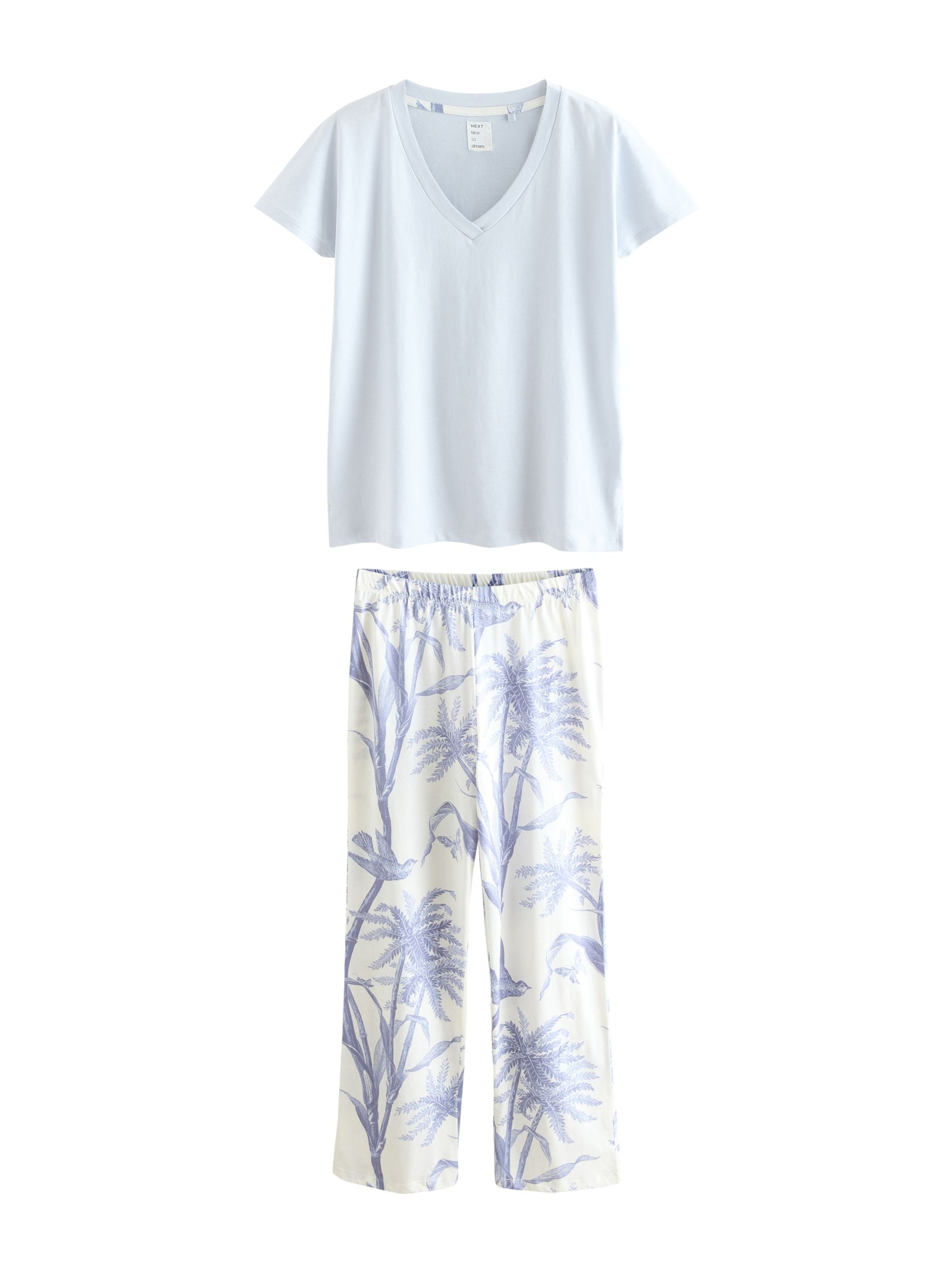 Pijama de la Next pe albastru: față