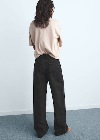 MANGO Wide Leg Jeans in Schwarz