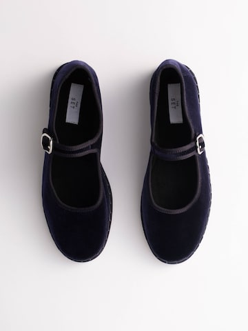 The Set Ballerina met riempjes 'Premium' in Blauw