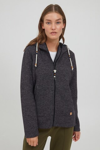 Oxmo Fleece jas 'FIA' in Zwart: voorkant