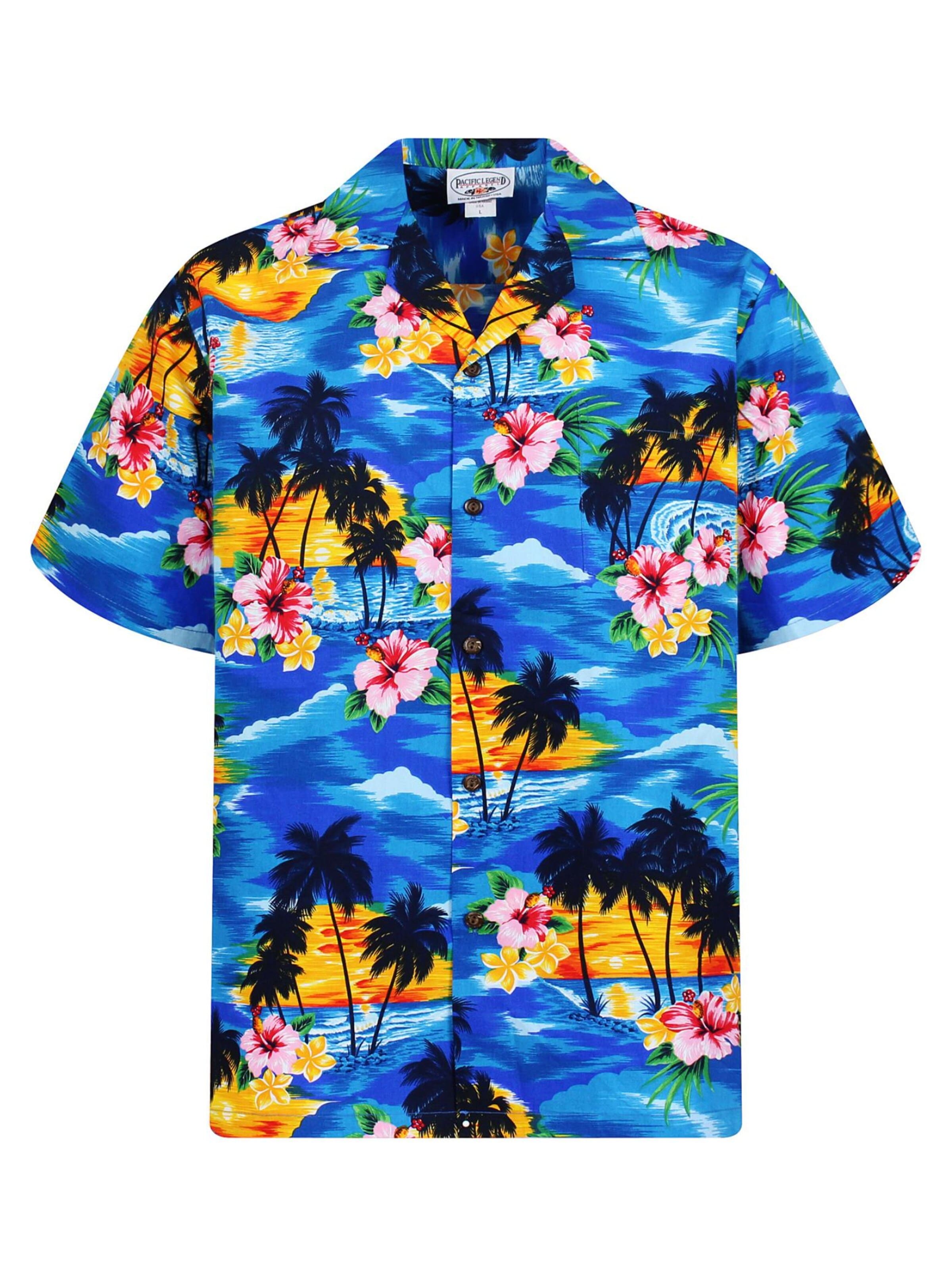 Pacific Legend Button Up Shirt 'Rosa Blüte' in Blue: front