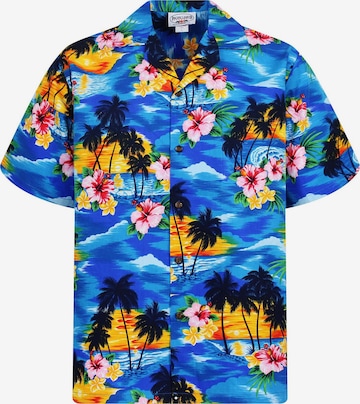 Pacific Legend Button Up Shirt 'Rosa Blüte' in Blue: front
