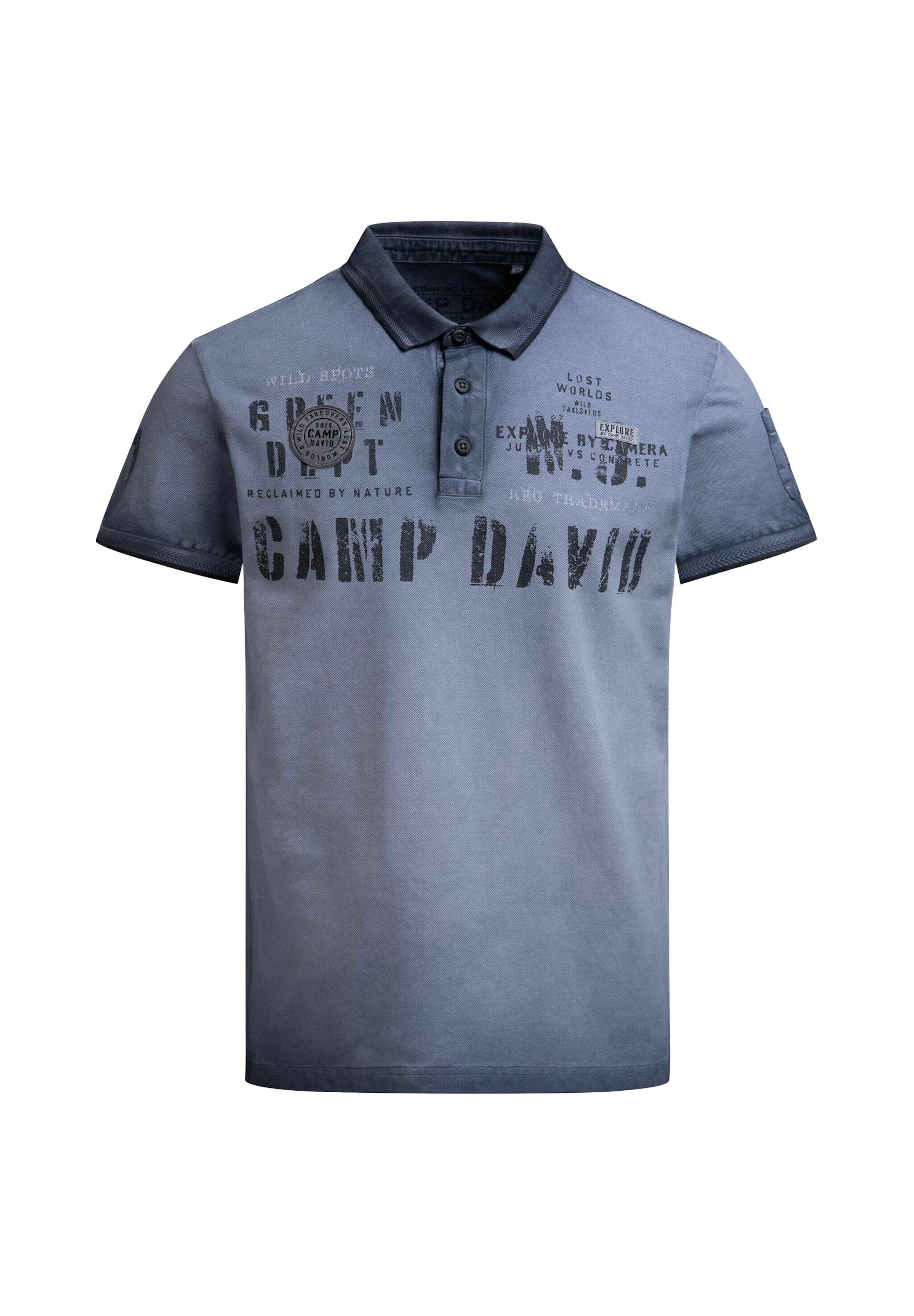 Maglietta di CAMP DAVID in blu: frontale