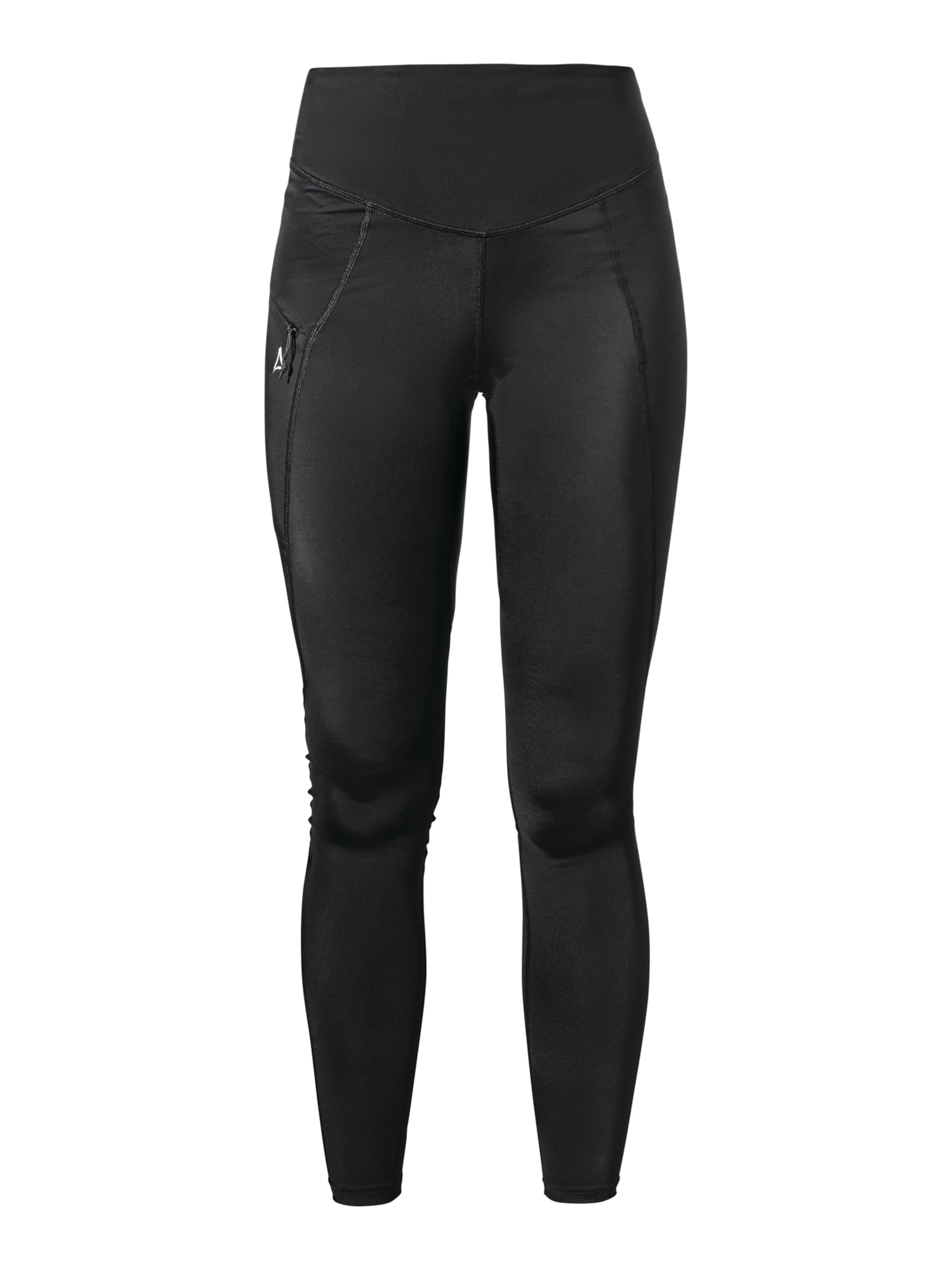 Schöffel Skinny Outdoorbroek 'Blaueis' in Zwart: voorkant