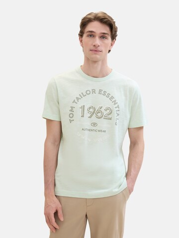 T-Shirt TOM TAILOR en vert : devant