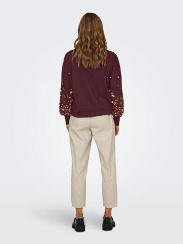 ONLY Sweatshirt 'ONLBROOKE' in Red