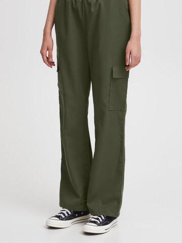 ICHI - Pierna ancha Pantalón 'Kecia' en verde: frente