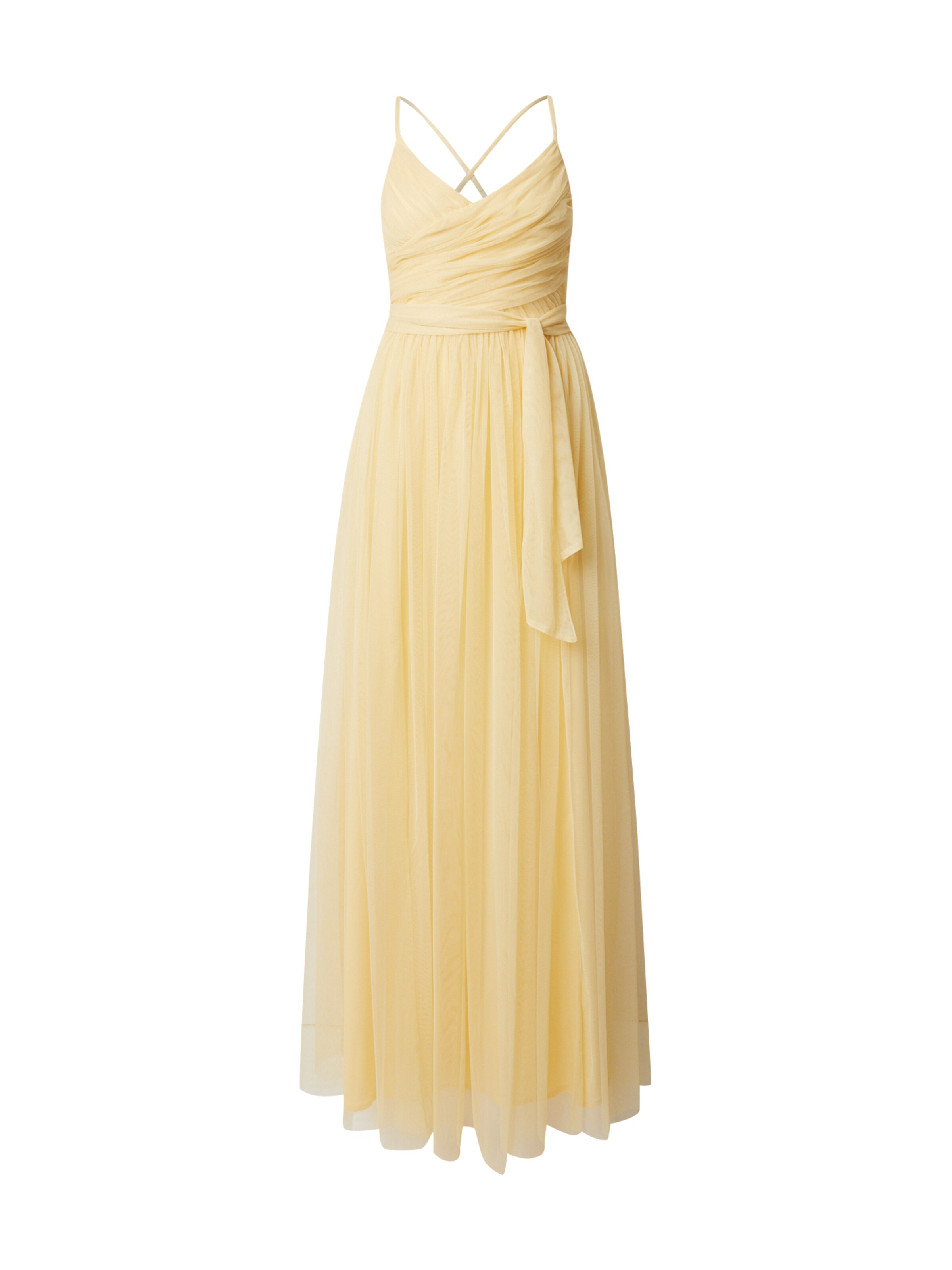 Maya Deluxe Evening dress in Yellow: front