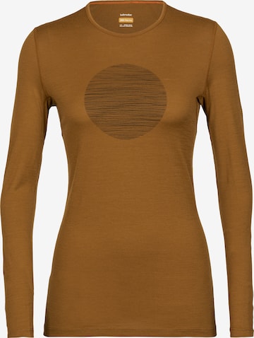 ICEBREAKER Toiminnallinen paita 'Oasis' värissä ruskea: edessä