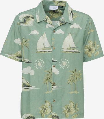 mazine Regular fit Button Up Shirt ' Maui Shirt ' in Green: front